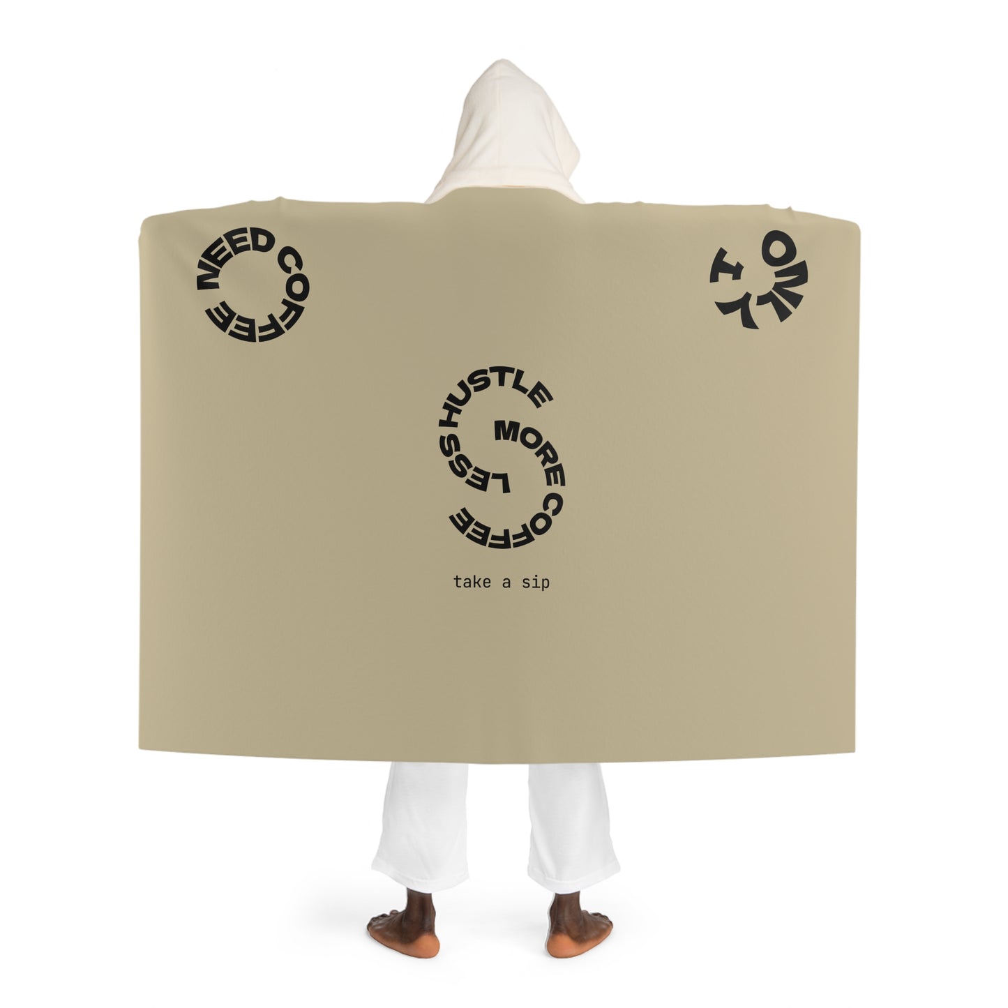 Hooded Sherpa Fleece Blanket