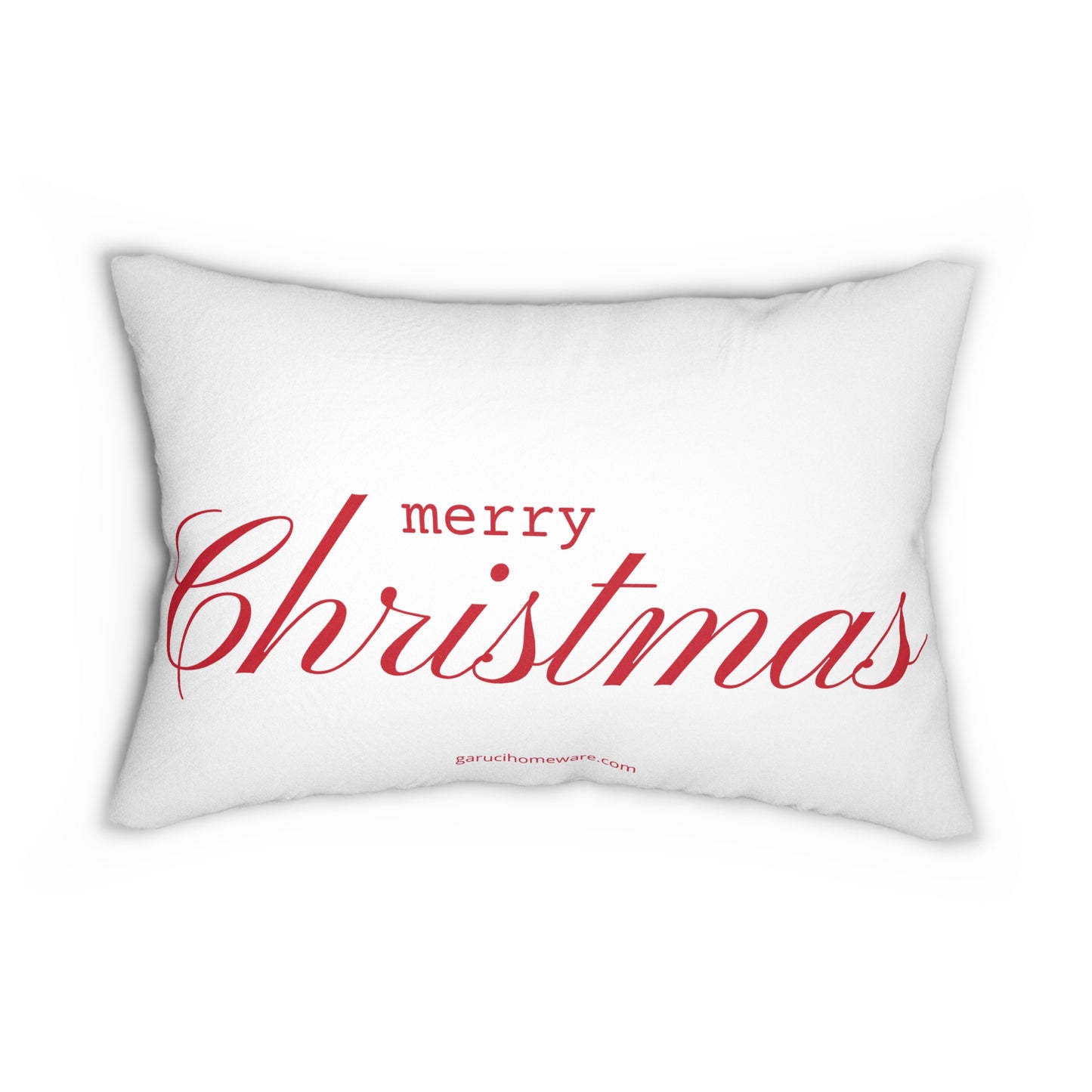 Merry Christmas Deluxe Lumbar Pillow