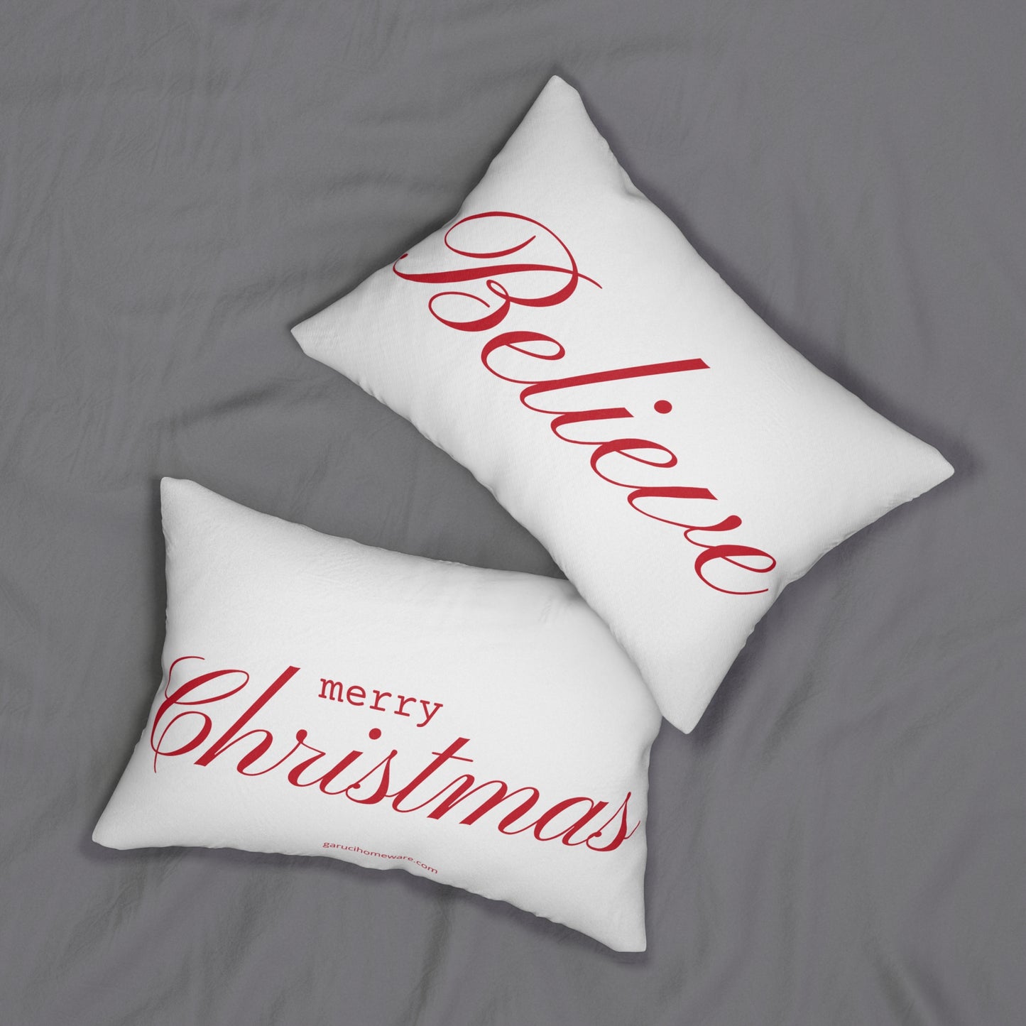 Merry Christmas Deluxe Lumbar Pillow